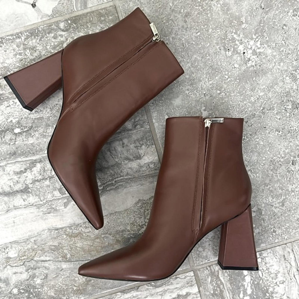 Marc Fisher LTD Kulika Leather Pointed Toe Booties, Size 10 New w/o Box
