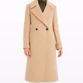 NEW Club Monaco Twill Wool-Blend Trench Coat in Camel Brown, Size M, Dry Cleaned