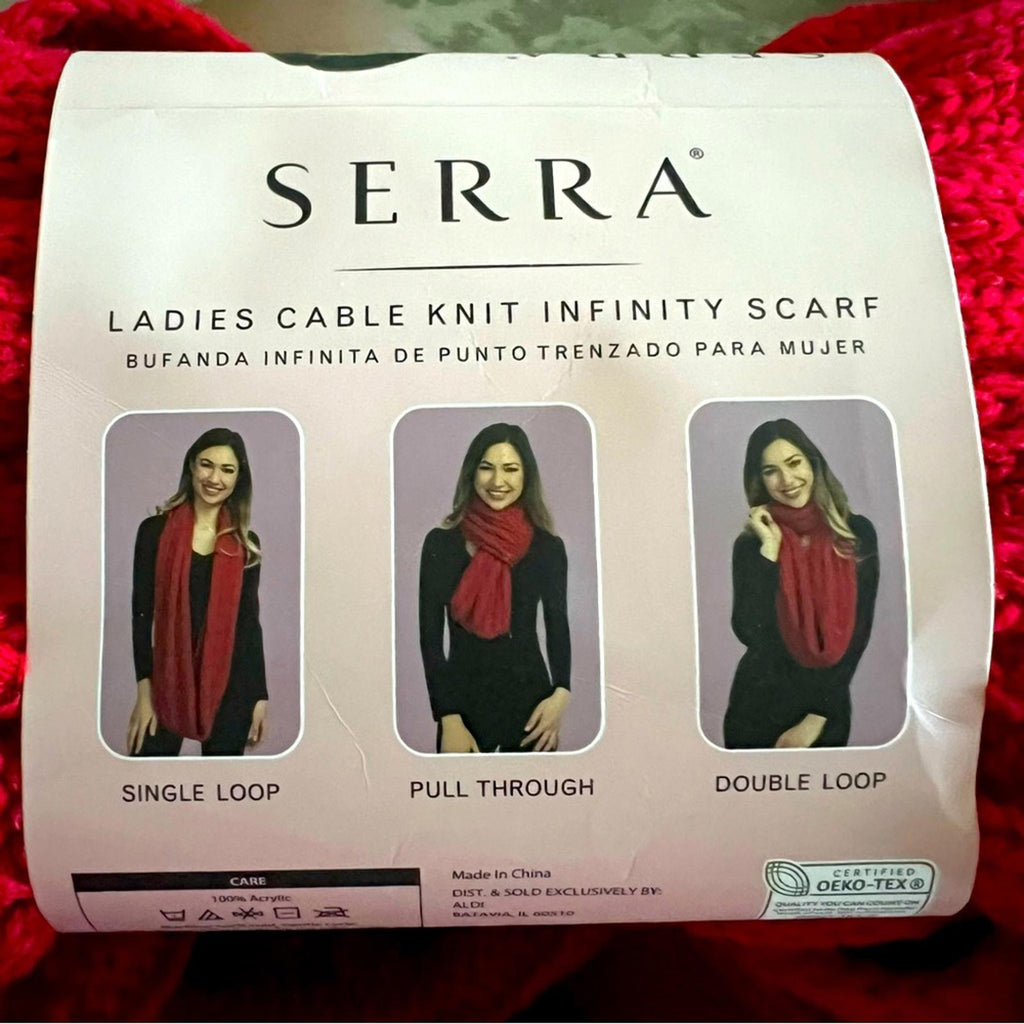 NEW Serra Infinity Scarf in Red New w/Tag