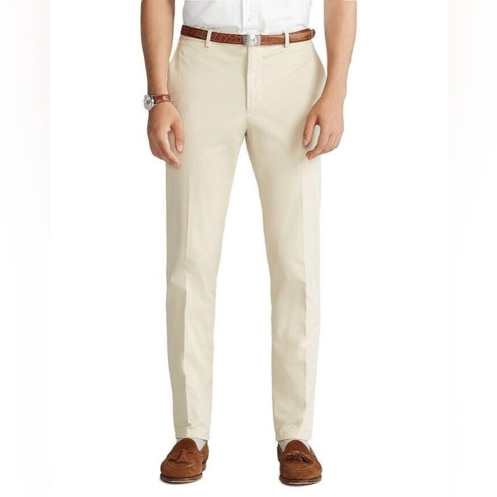 Polo Ralph Lauren Stretch Chino Suit Trousers/ Pants in Tan Size 34x33 NWT $248