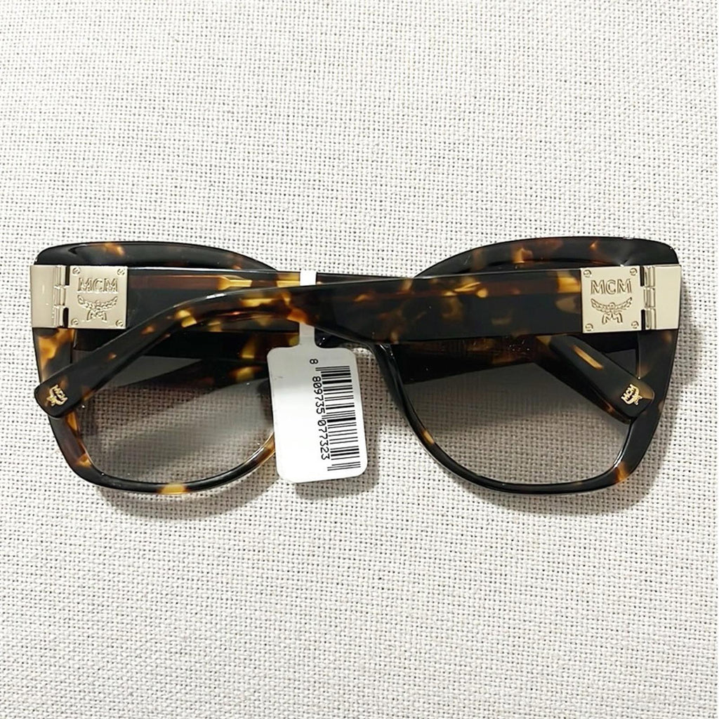 MCM Butterfly Sunglasses with Gradient Grey Lenses, Brown/Tortoise, NWT