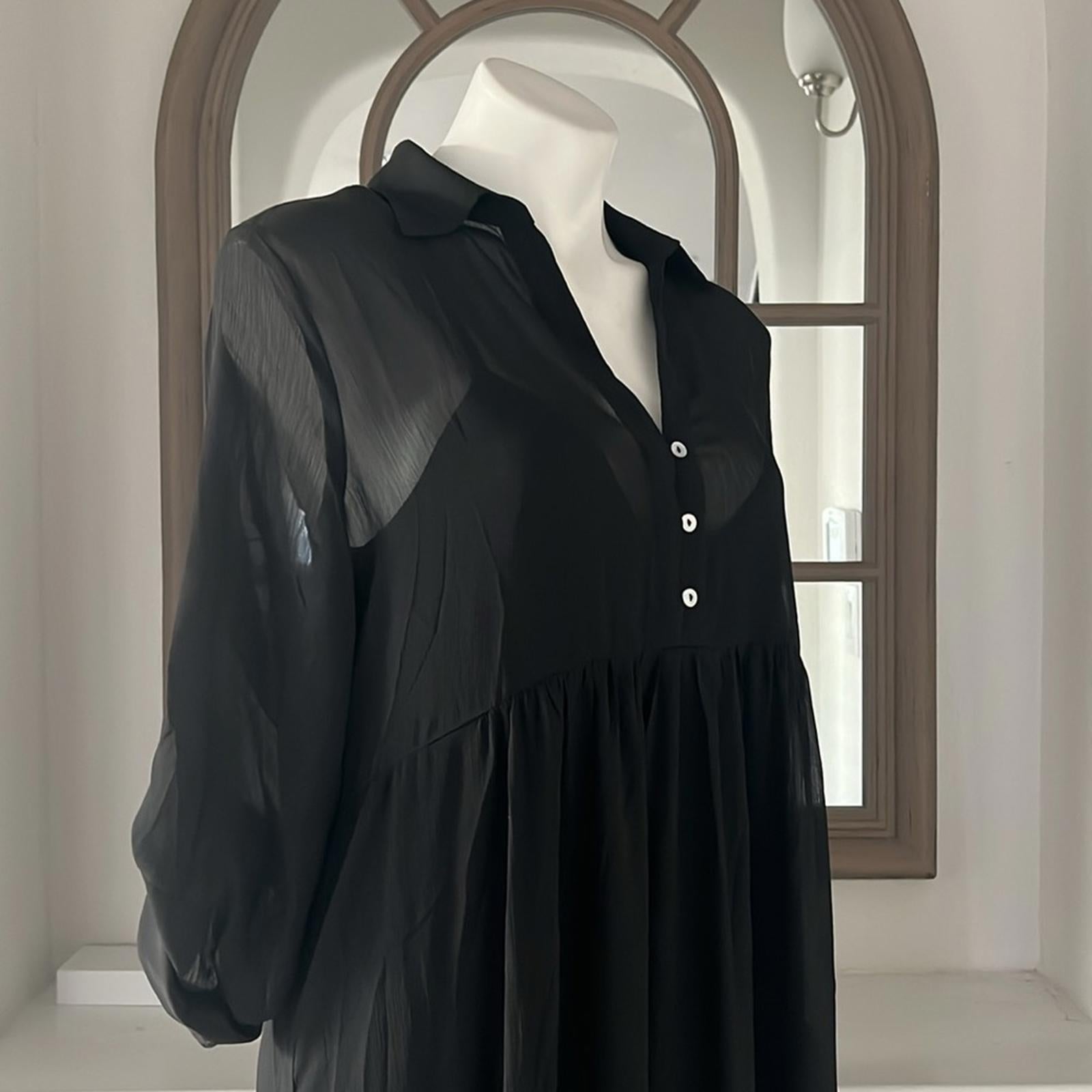 NEW Love Stitch Black Maxi Dress w/Pockets, Size M New w/Tag