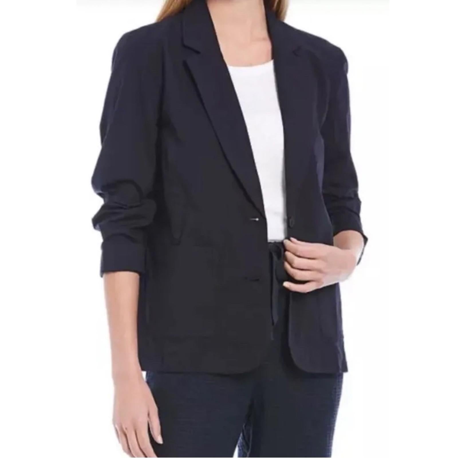 Eileen Fisher Notch Collar Shaped Jacket, Black Size XL , New w/Tag Retail