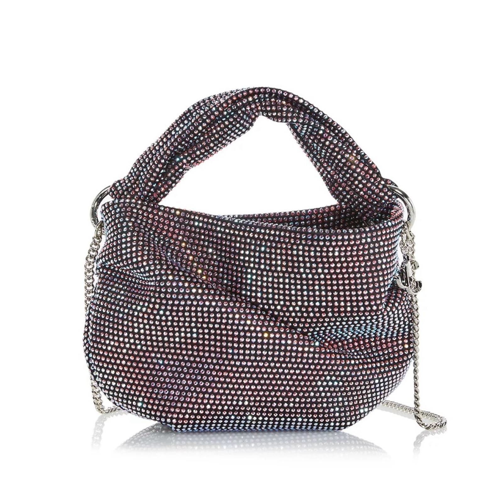 NEW Jimmy Choo Bonny All-Over Crystal Mini Top Handle Bag, New w/Tag in Box