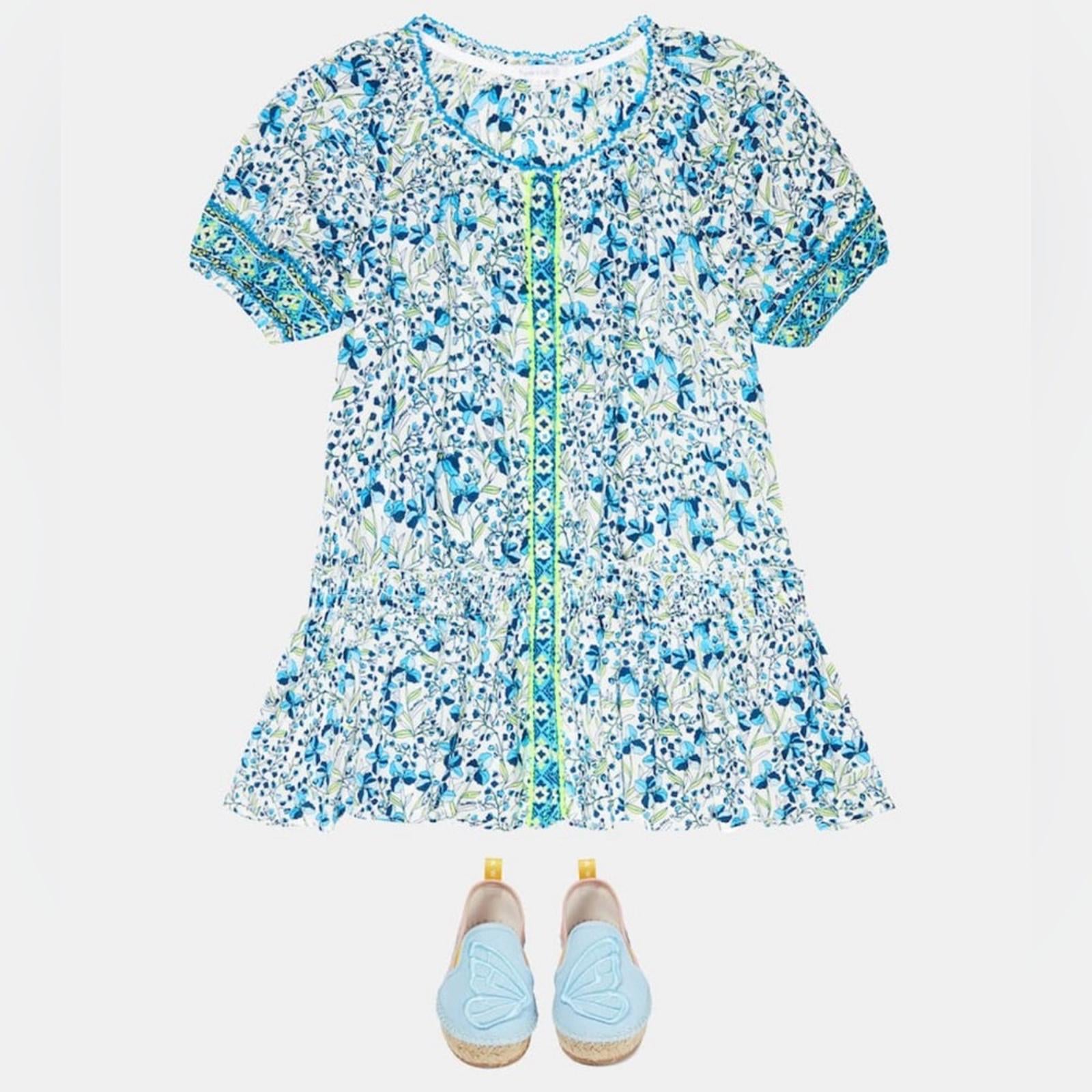 Poupette St. Barth Andrea Floral Print Mini Dress Size 4 New w/o Tag Retail $180