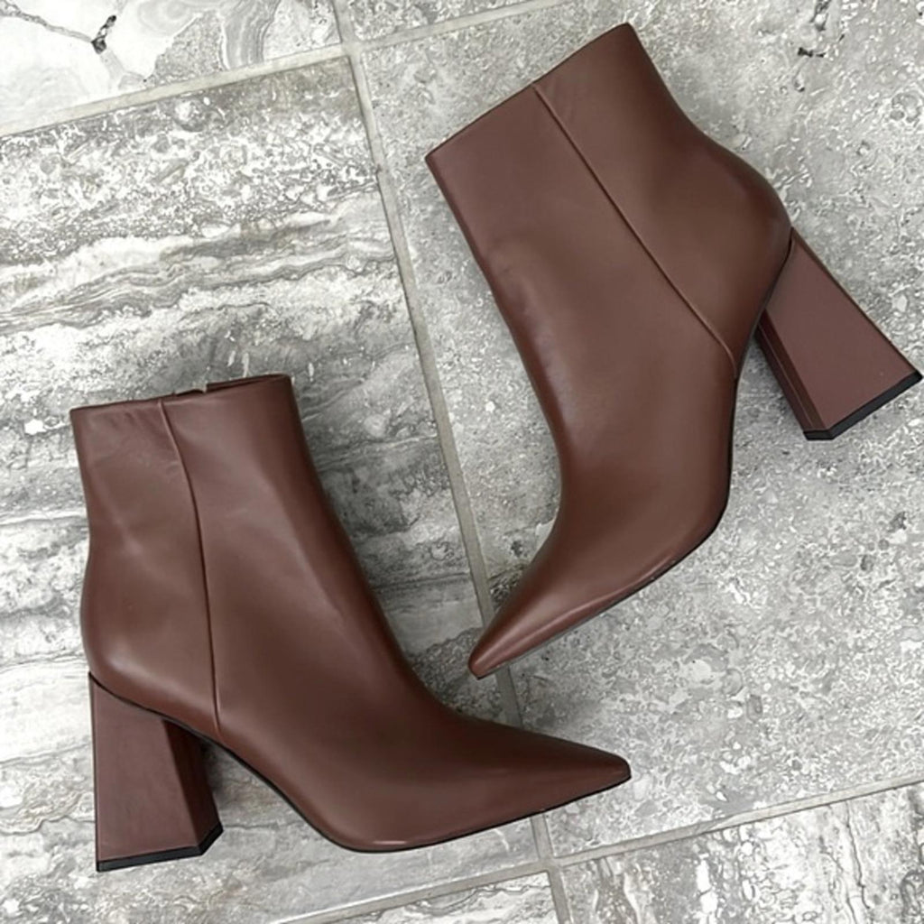 Marc Fisher LTD Kulika Leather Pointed Toe Booties, Size 10 New w/o Box