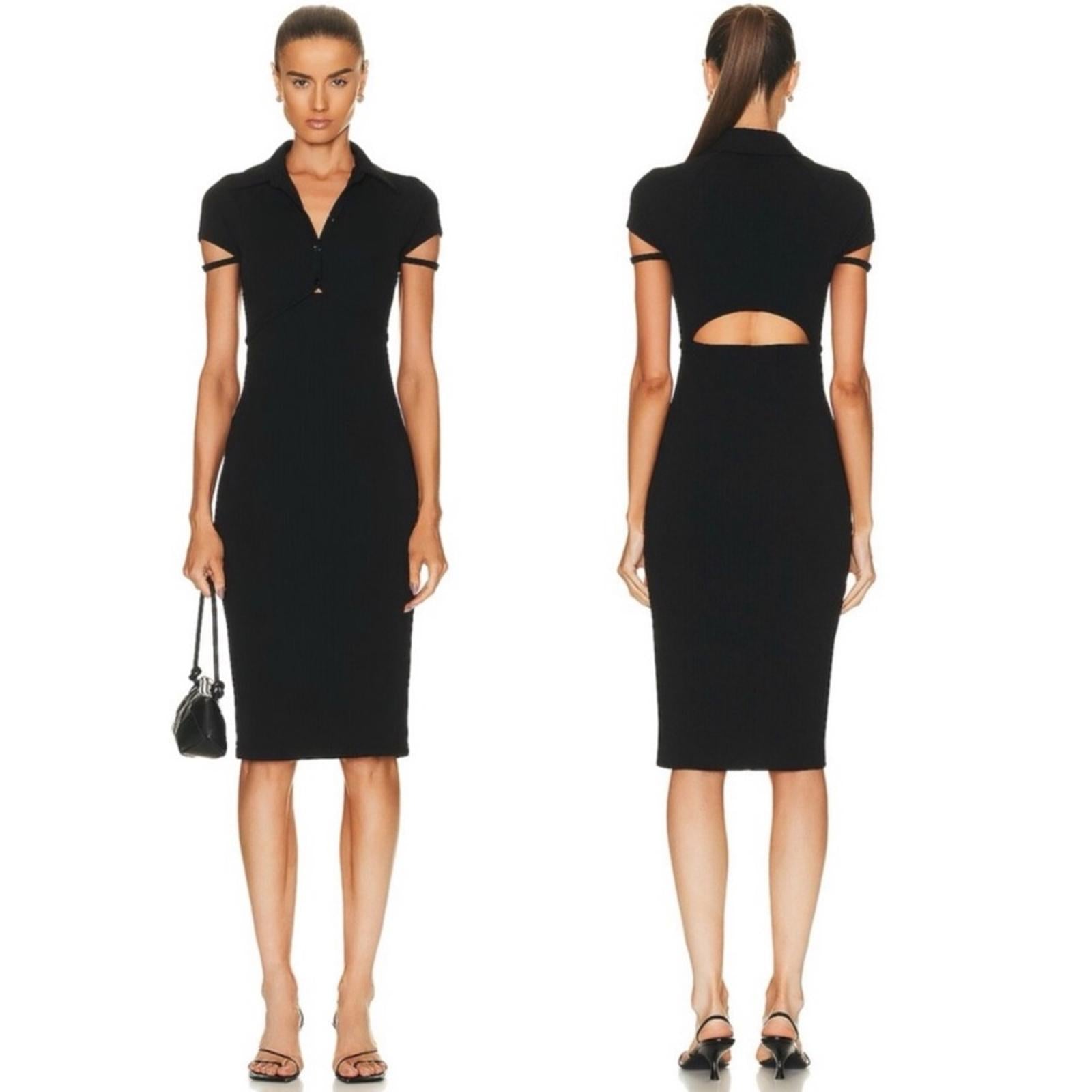 Helmut Lang x Revolve Back-Cut Out Cardigan Dress in Black, NWT, Size S