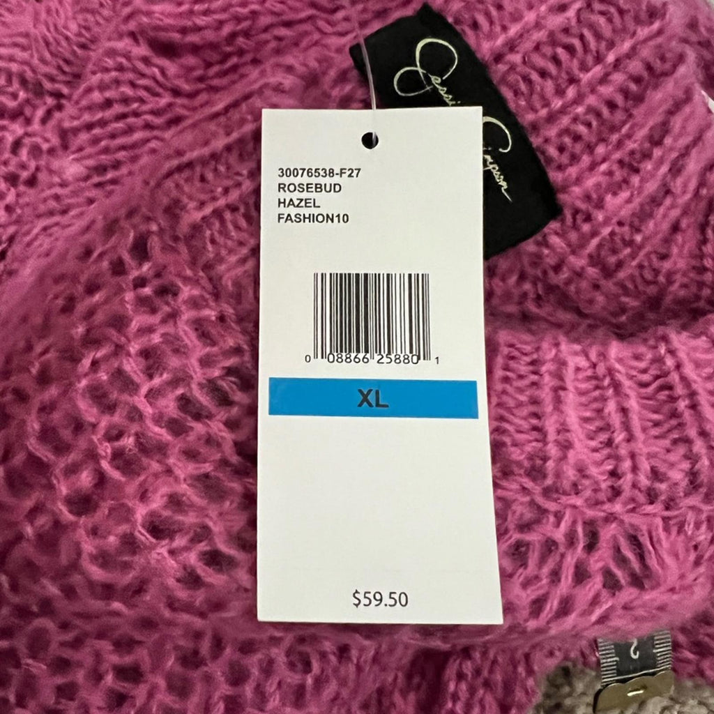 Jessica Simpson Rosebud Pointelle Crewneck Pullover Sweater Size XL New w/Tag