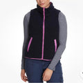Bass Outdoor Reversible Zip-Front Vest Navy Blazer/Spring Crocus, NWT, Size XL