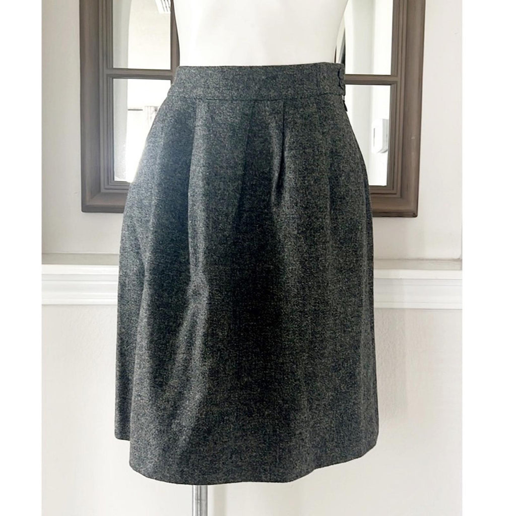 Agnés B. Wool Skirt in Heather Grey - Made in France - Size EU 40 EXCELLENT!
