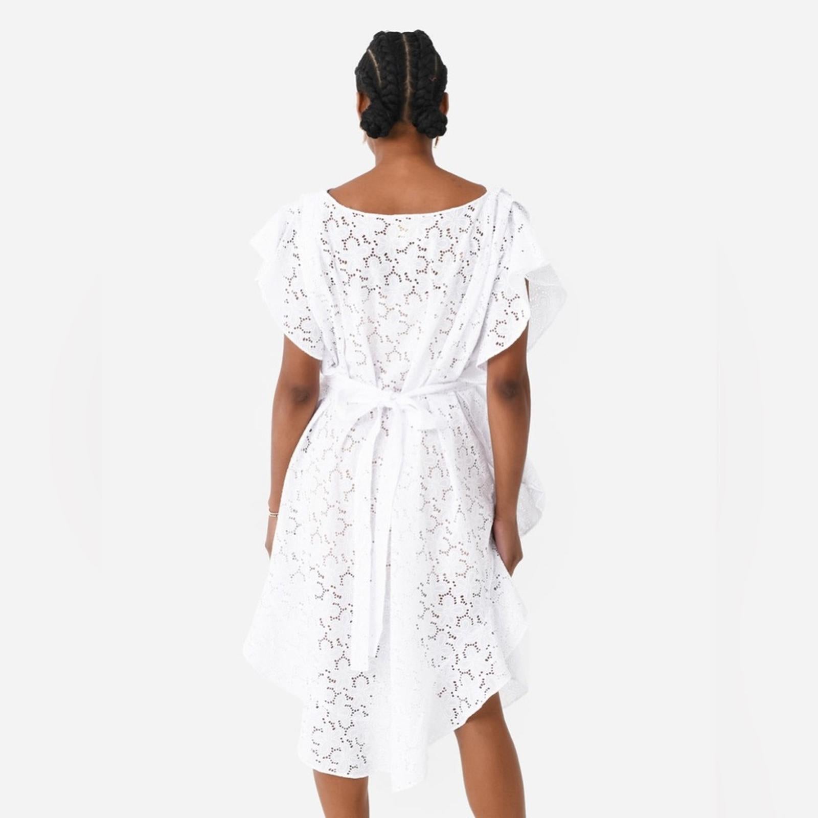 NWT Jag Women's The Eden Dress, White Eyelet Size S/M New w/Tag Retail $406