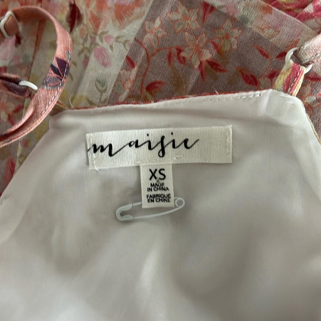 NEW Maisie Nordstrom Patchwork Floral Paisley Tank Top, Pink Blush Size XS