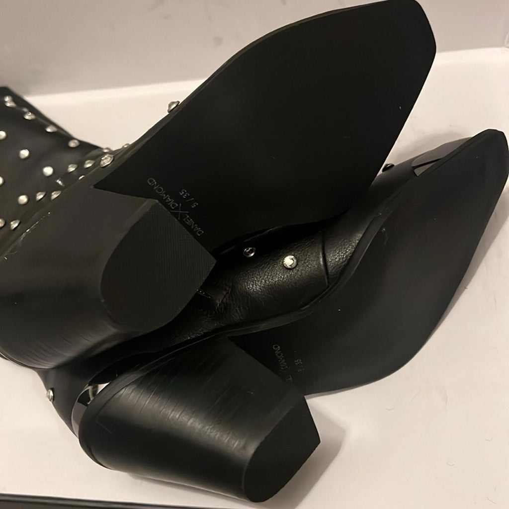 Daniel X Diamond Blazing Saddles Western Boots in Black Size EU35 US5 New in Box