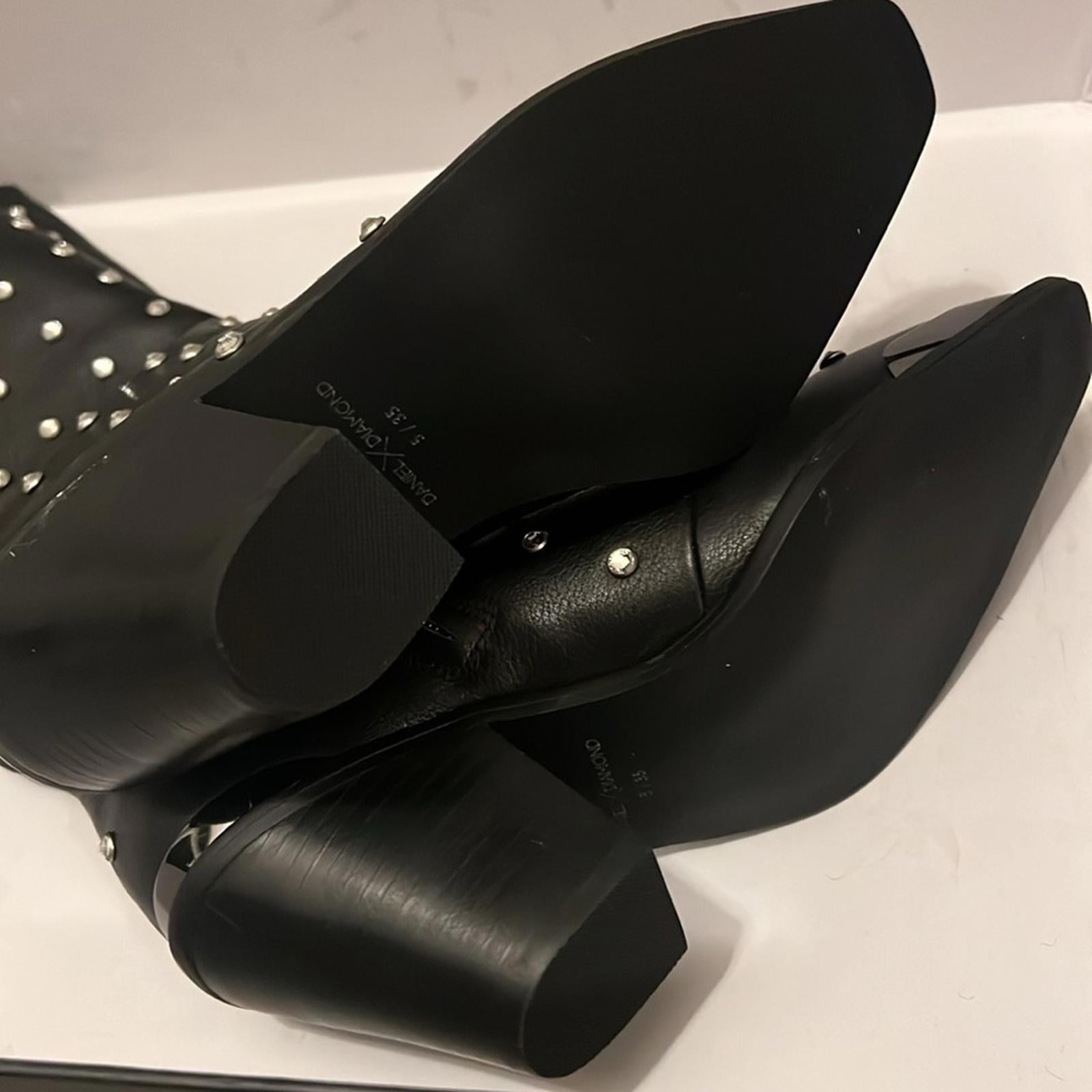 Daniel X Diamond Blazing Saddles Western Boots in Black Size EU35 US5 New in Box