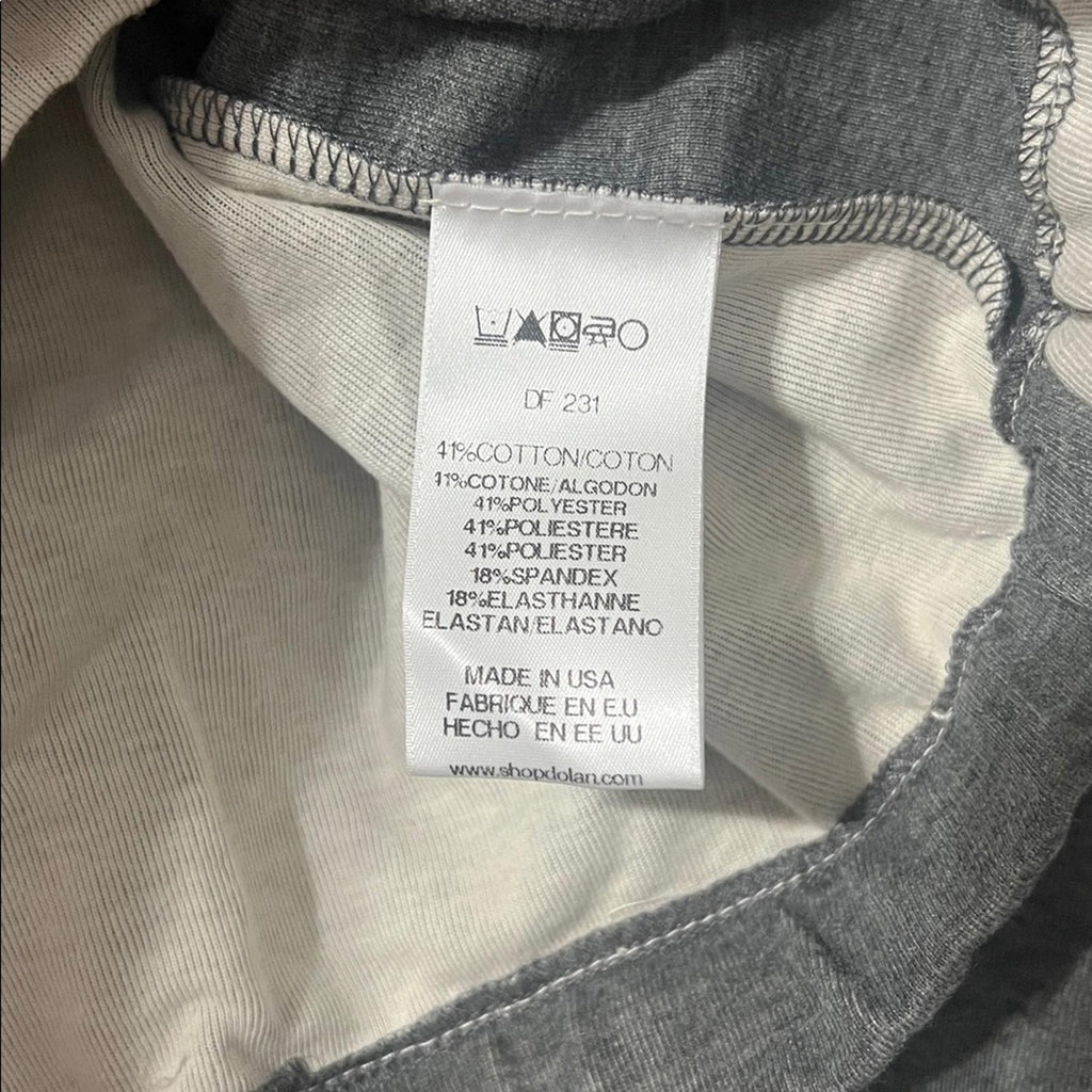Dolan Left Coast Anthro Metallic Silver Shine Boxy Sweatshirt, Size L, NEW