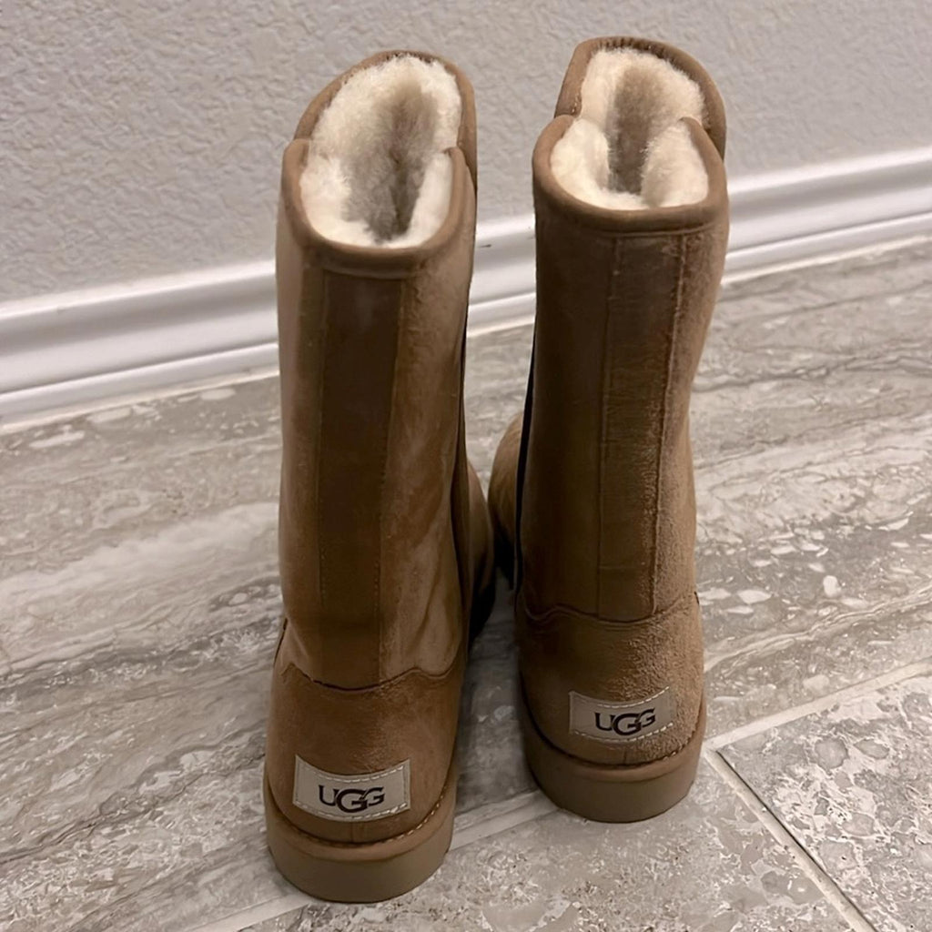 UGG Michelle Chestnut Suede Boots, Fur Leather Size EU36 US5 New in Box