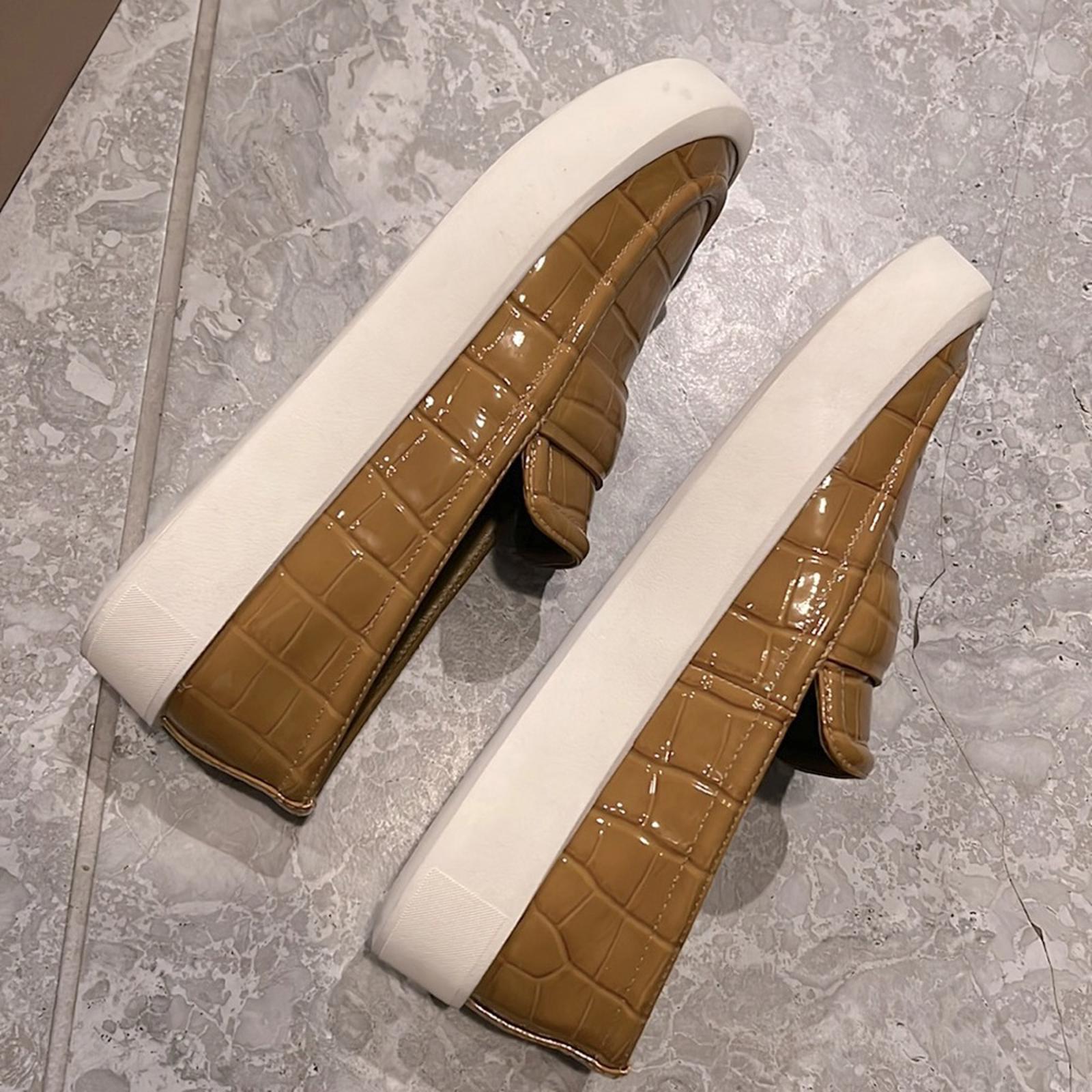 VINCE Ghita Loafer Croc Embossed Sneakers, Dark Gold Size US 7M in Box $250