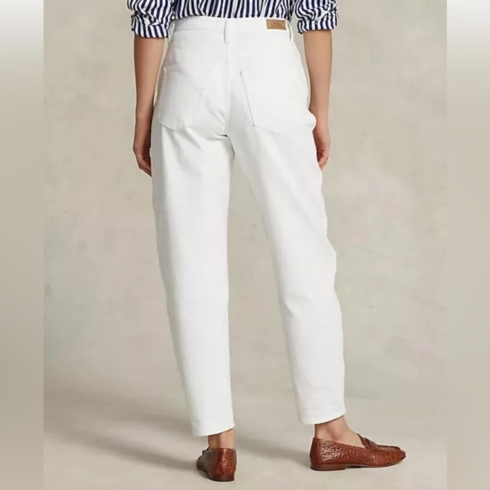 Polo Ralph Lauren Curved Tapered Jeans in Crocus Was/White Size 28 NEW w/Tag