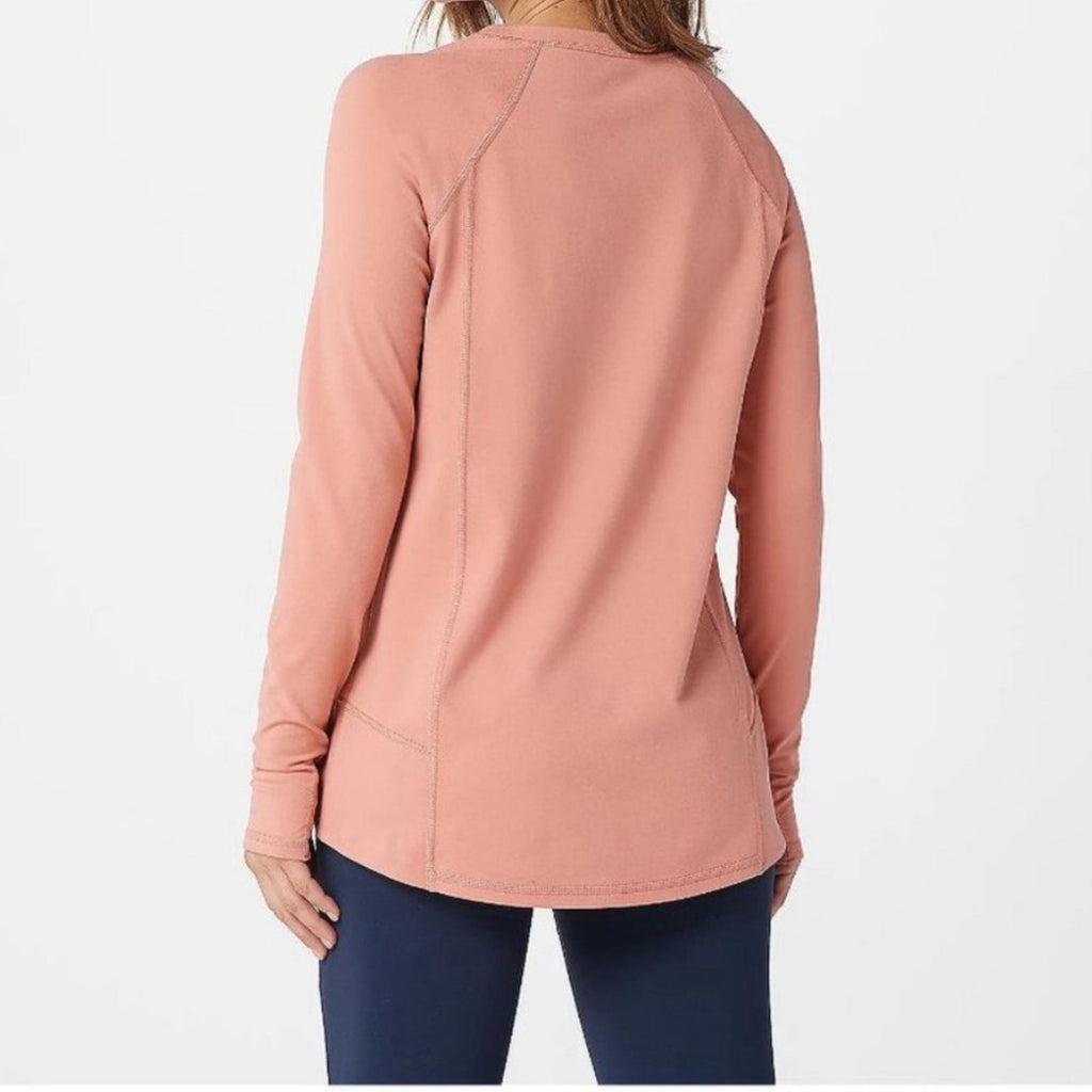 NWT Zuda Ultra Soft Long Sleeve Sweatshirt in Rose Tan, New in Packaging