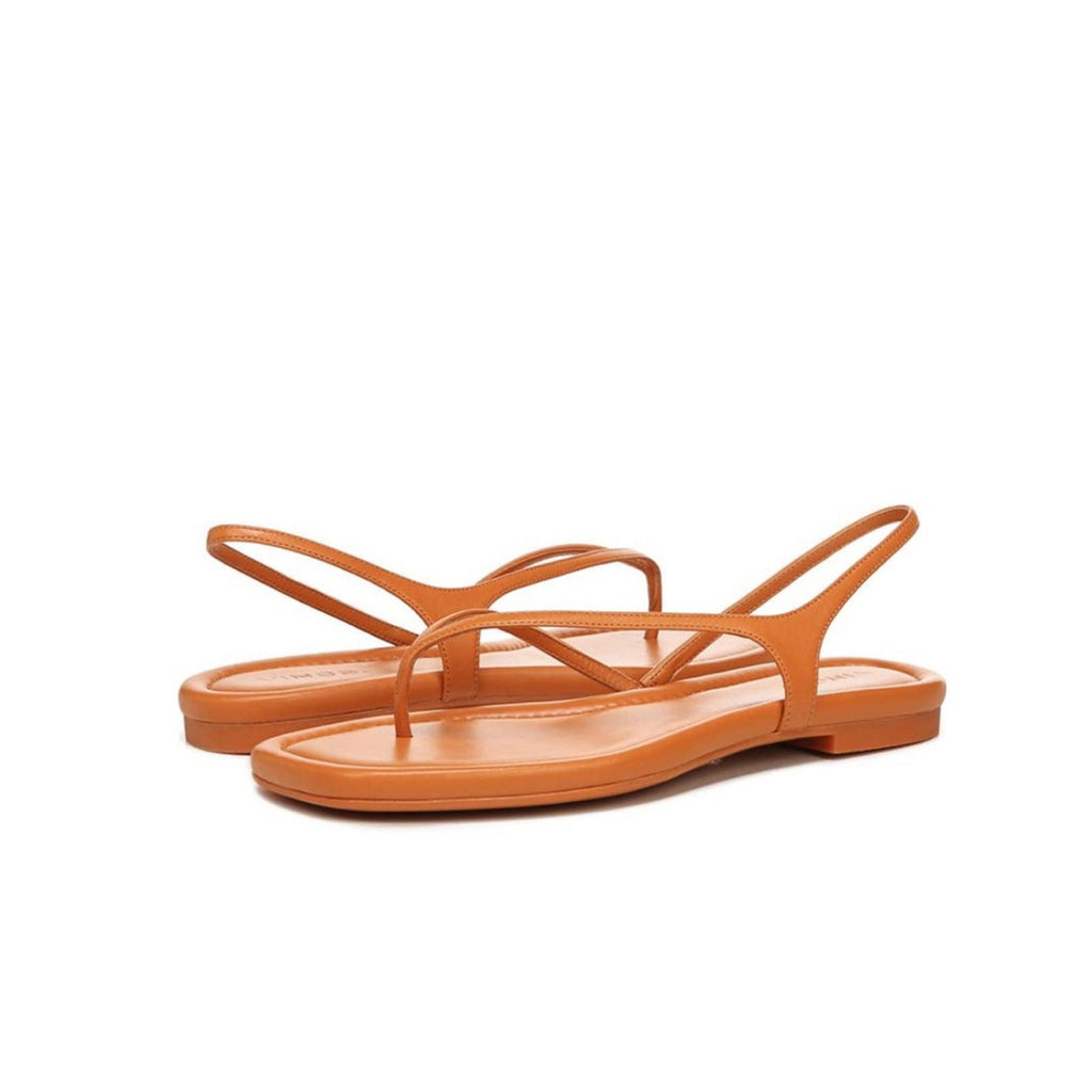 Vince Deana Strappy Leather Flat Sandals, Orange Size 10M (Sold Out) NEW $195