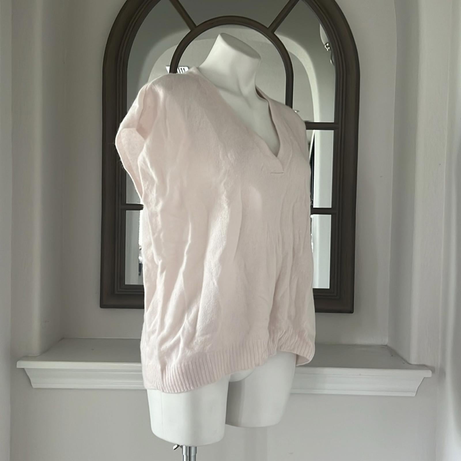 Cashmere Oversized Short Sleeve Sweater from C by Bloomingdale's Size S NWT $188