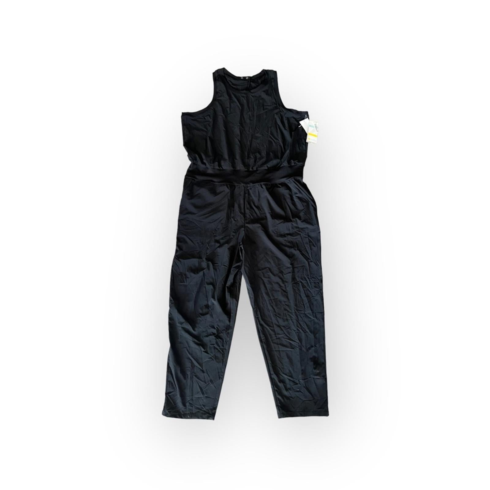 NEW Zella Pursuit Sleeveless Jumpsuit in Black, Plus Size 2X New w/Tag
