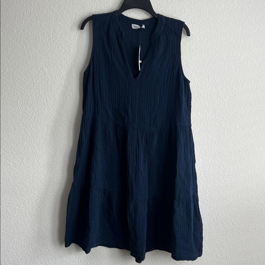 Michael Stars Daisy Above Knee Babydoll Dress in Nocturnal/Navy, Size L, NEW