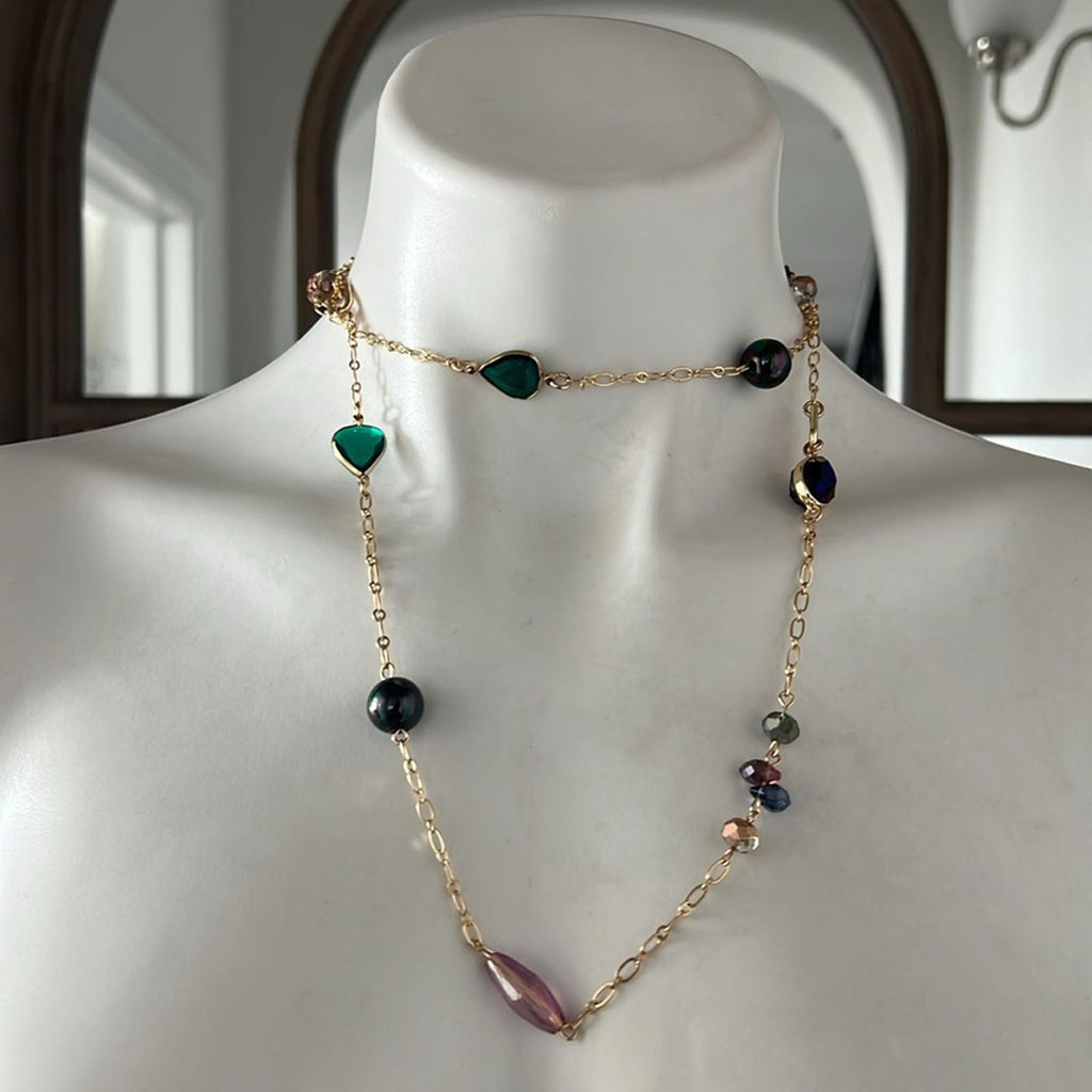 Style & Co Multi-Beaded Strand Necklace 42” + 3” Extender New w/Tag $29.50