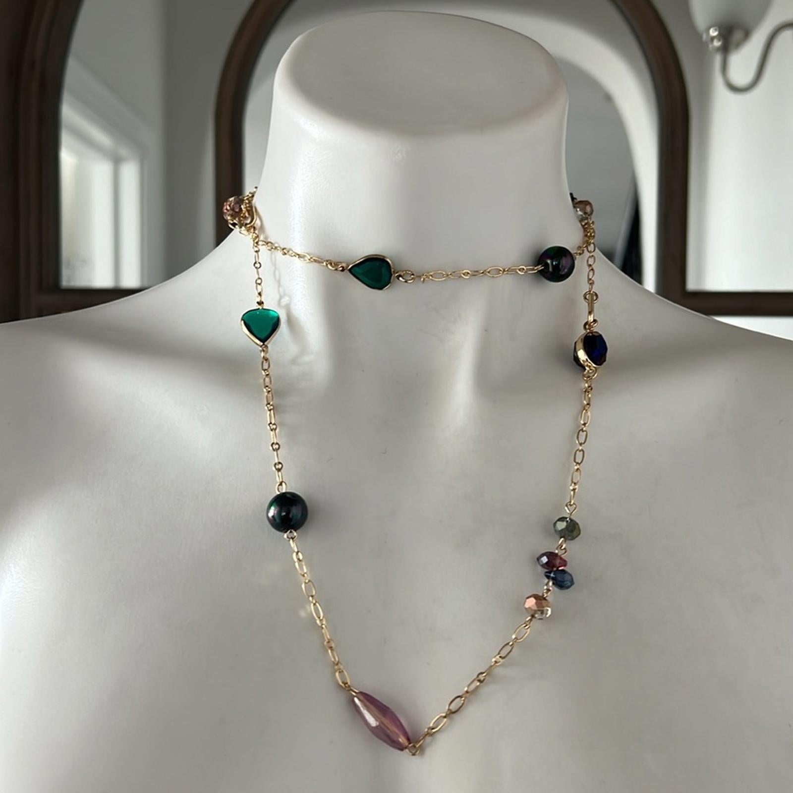 Style & Co Multi-Beaded Strand Necklace 42” + 3” Extender New w/Tag $29.50