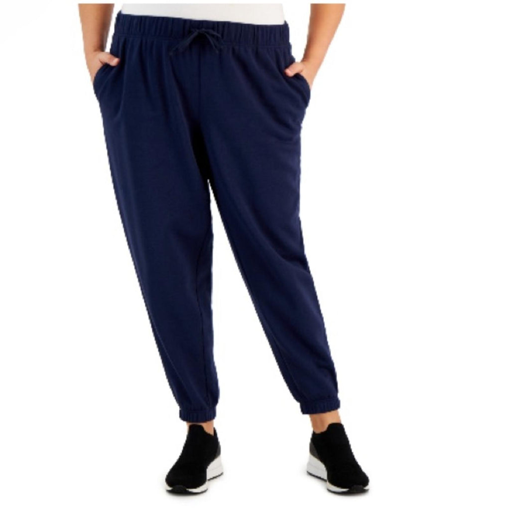 ID Pull-On Fleece Lined Jogger Pants, Navy, Plus Size 3X New w/Tag