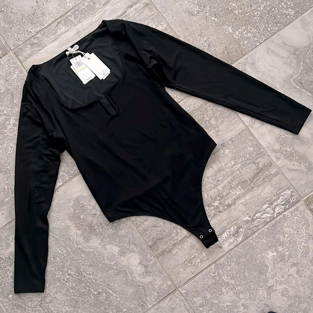 Good American U Ring Bodysuit in Black, Size 4 (X-Large) New with Tag