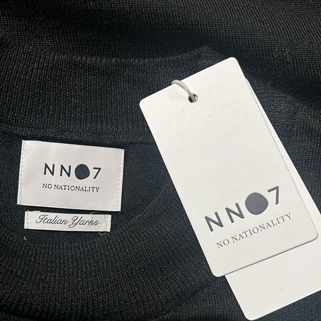 NN07 Harry Mock Neck Sweater in Black, Size S NEW w/Tag $185