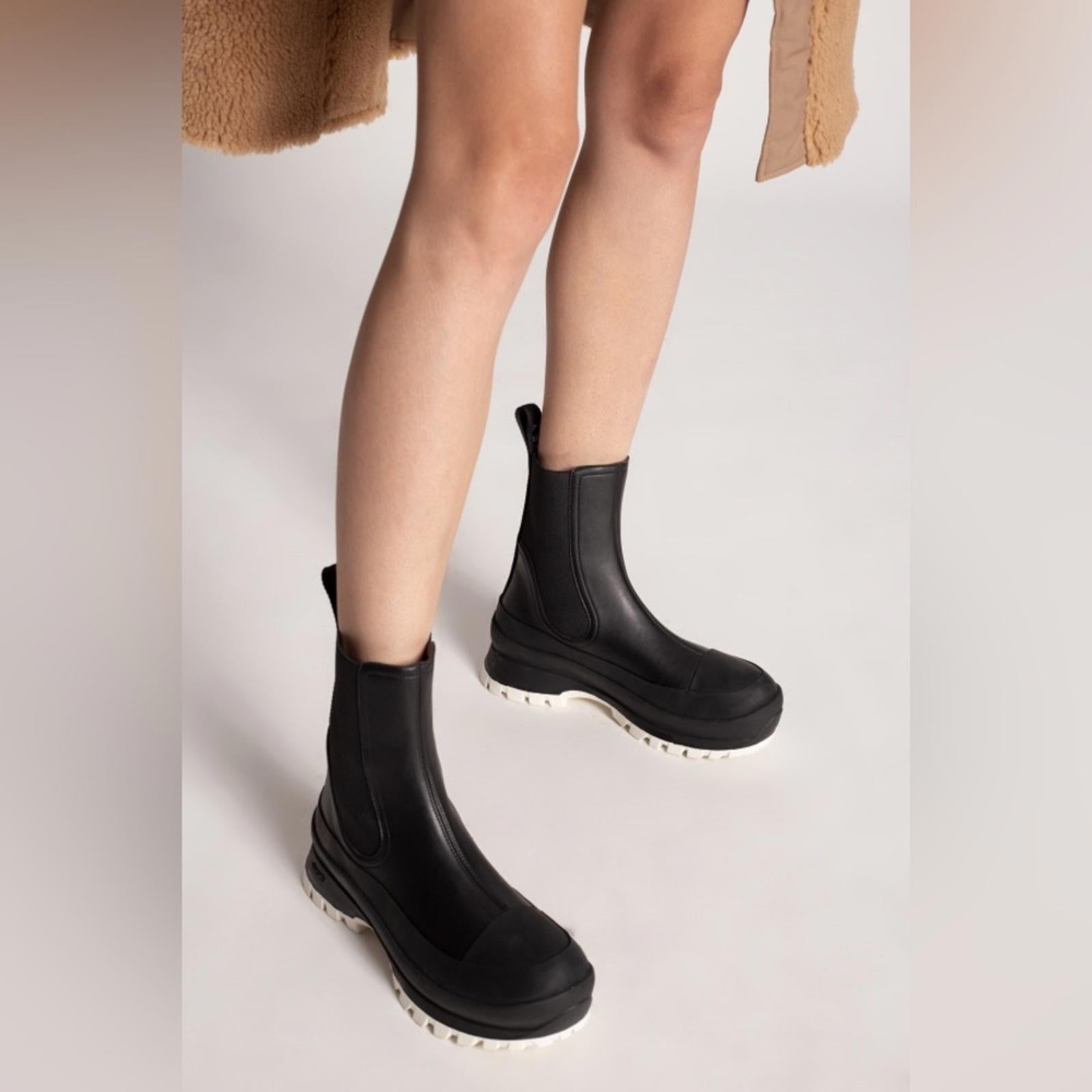 Stella McCartney Trace Chelsea Boots w/Logo Black, Size 40 New