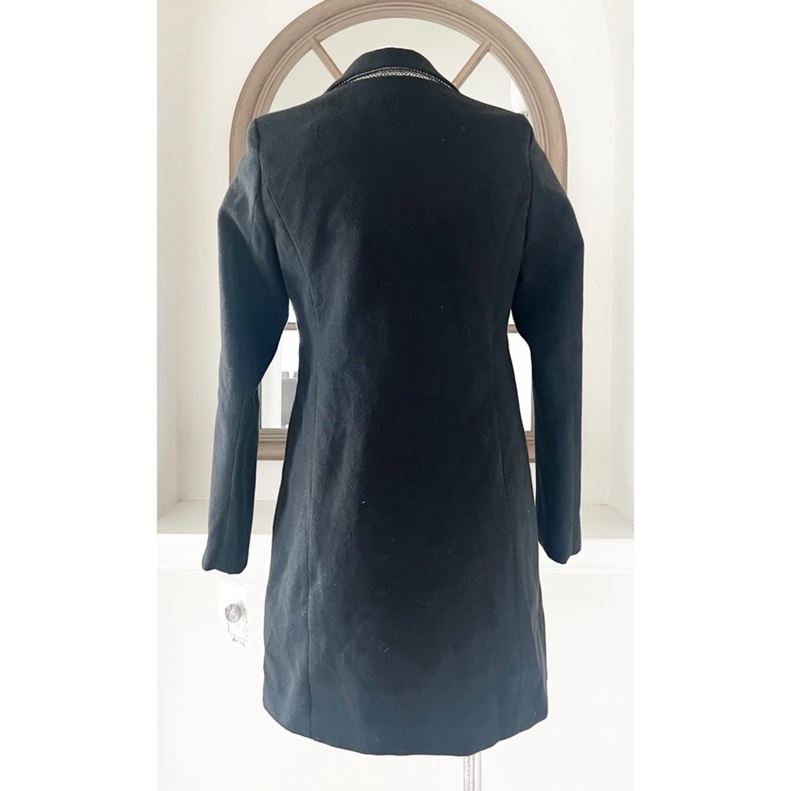Maralyn & Me Single Breasted Reefer Trench Coat in Black, Size S New w/Tag