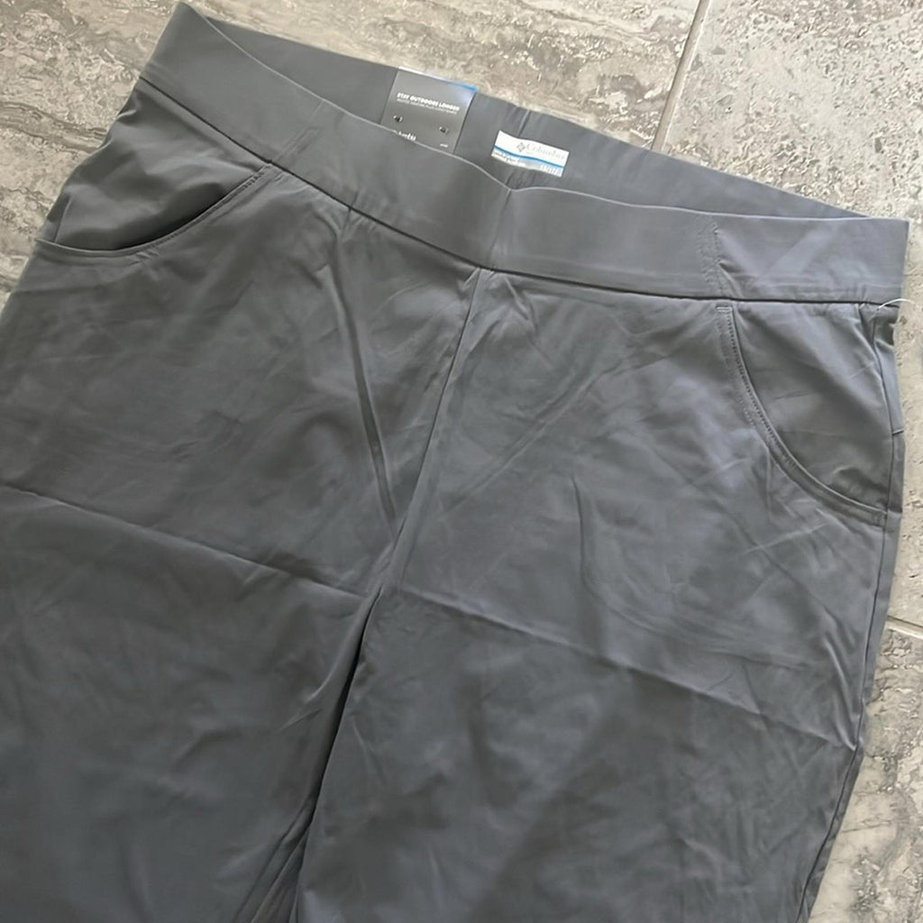 Columbia Anytime Casual Pull On Pants, Grey Plus Size 1X Women's, New w/Tag