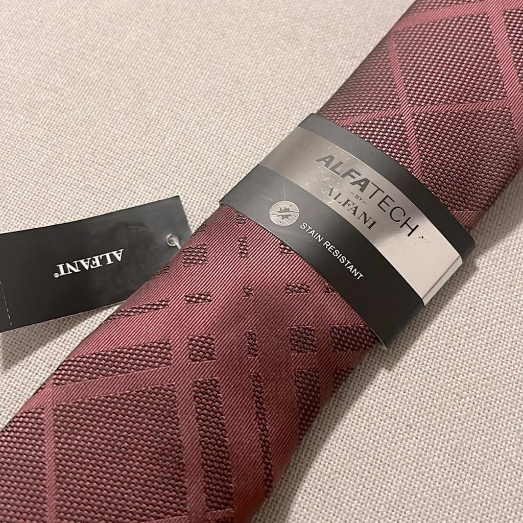 ALFATECH Stain Resistant Switzer Plaid Neck Tie, Style 1AFC22-1030 New with Tag