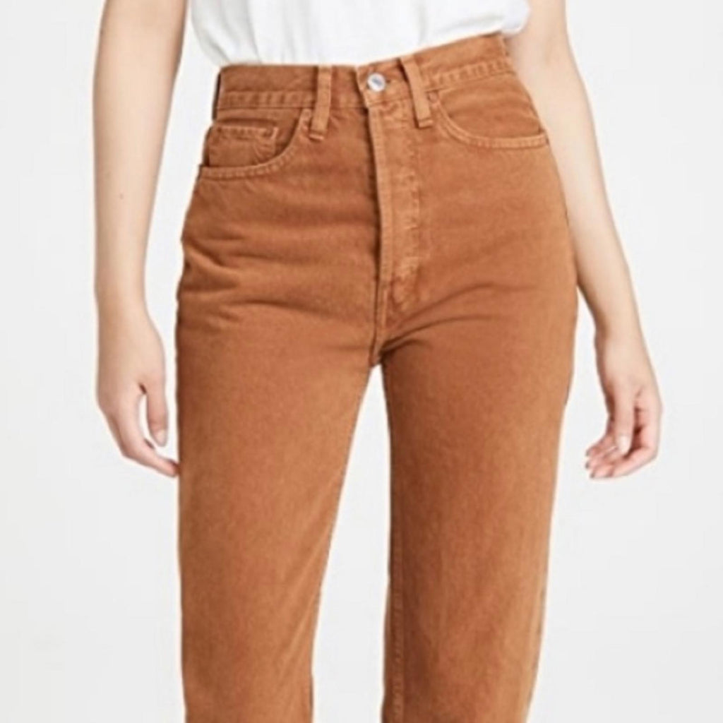 Re/Done Ultra High-Rise Stovepipe Jeans in Terracotta, Size 29 New w/Tag