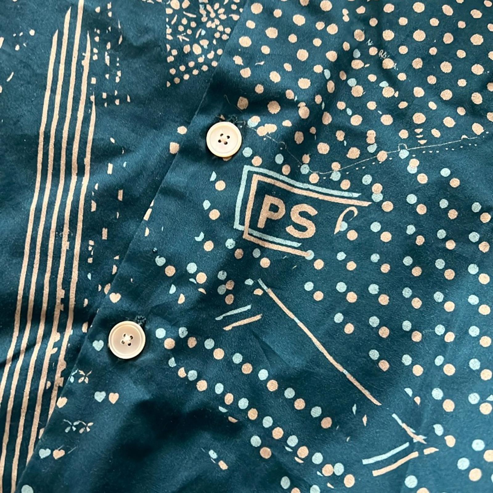 PS Paul Smith Doodle Pattern Short Sleeve Shirt in Dark Blue Size S New w/Tag