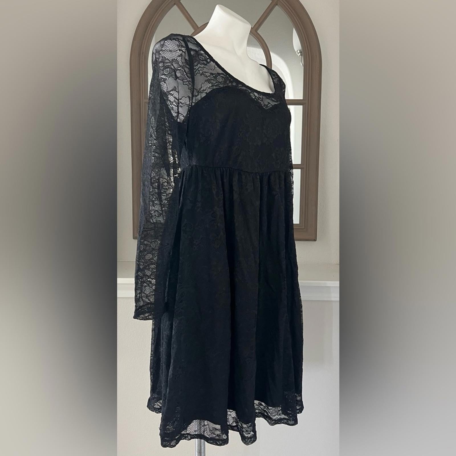 Torrid Midi Lace Dress in Black, Size 0/L EXCELLENT! $139.50