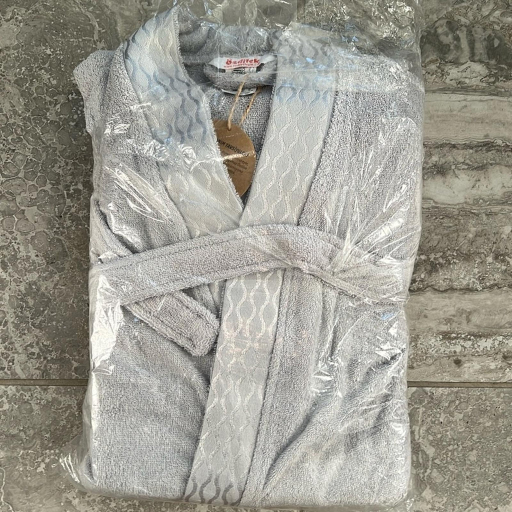 Özdilek Elissa 3-Piece Bathrobe Towel Bathrobe Set Bath Robe & Towels GREY €135