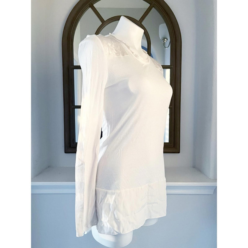 Rag & Bone White Tunic, Long Sleeve Top Size S