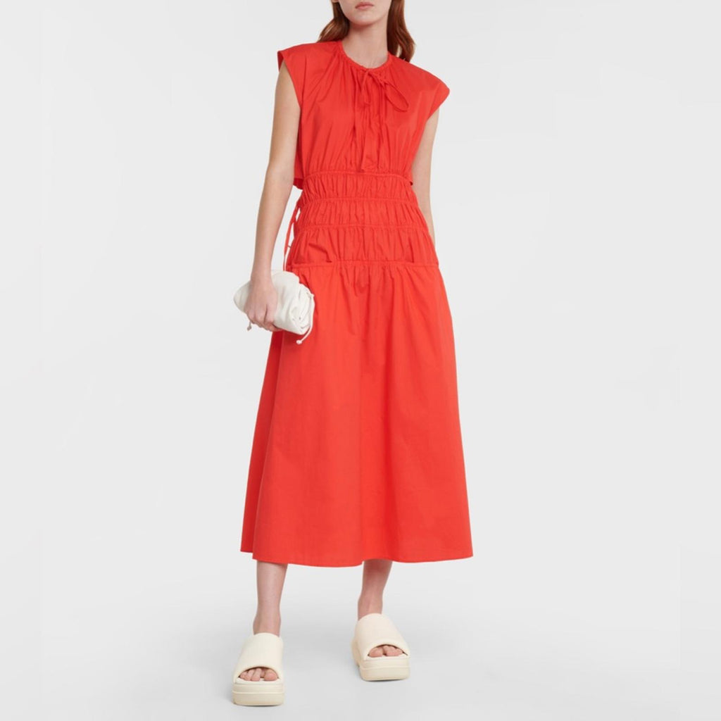 Proenza Schouler White Label Back Cutout Drawstring Midi Dress Size XL New w/Tag