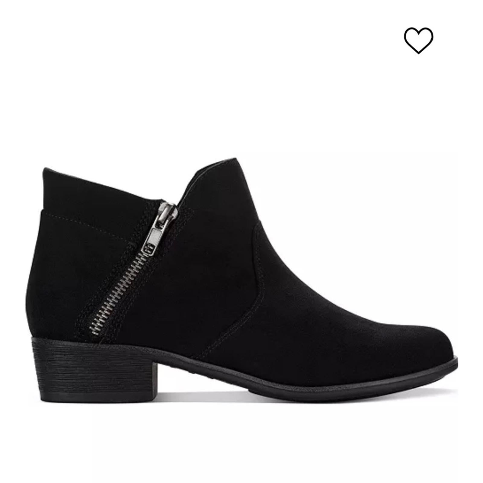 Sun + Stone Adelinee Double Zip Ankle Booties in Black, Size 7