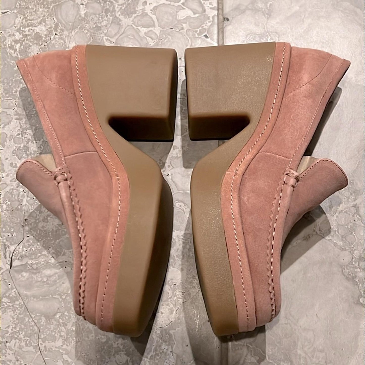 Zodiac Dorit Leather Slip-On Loafers in Nougat Pink Suede Size 9 New in Box