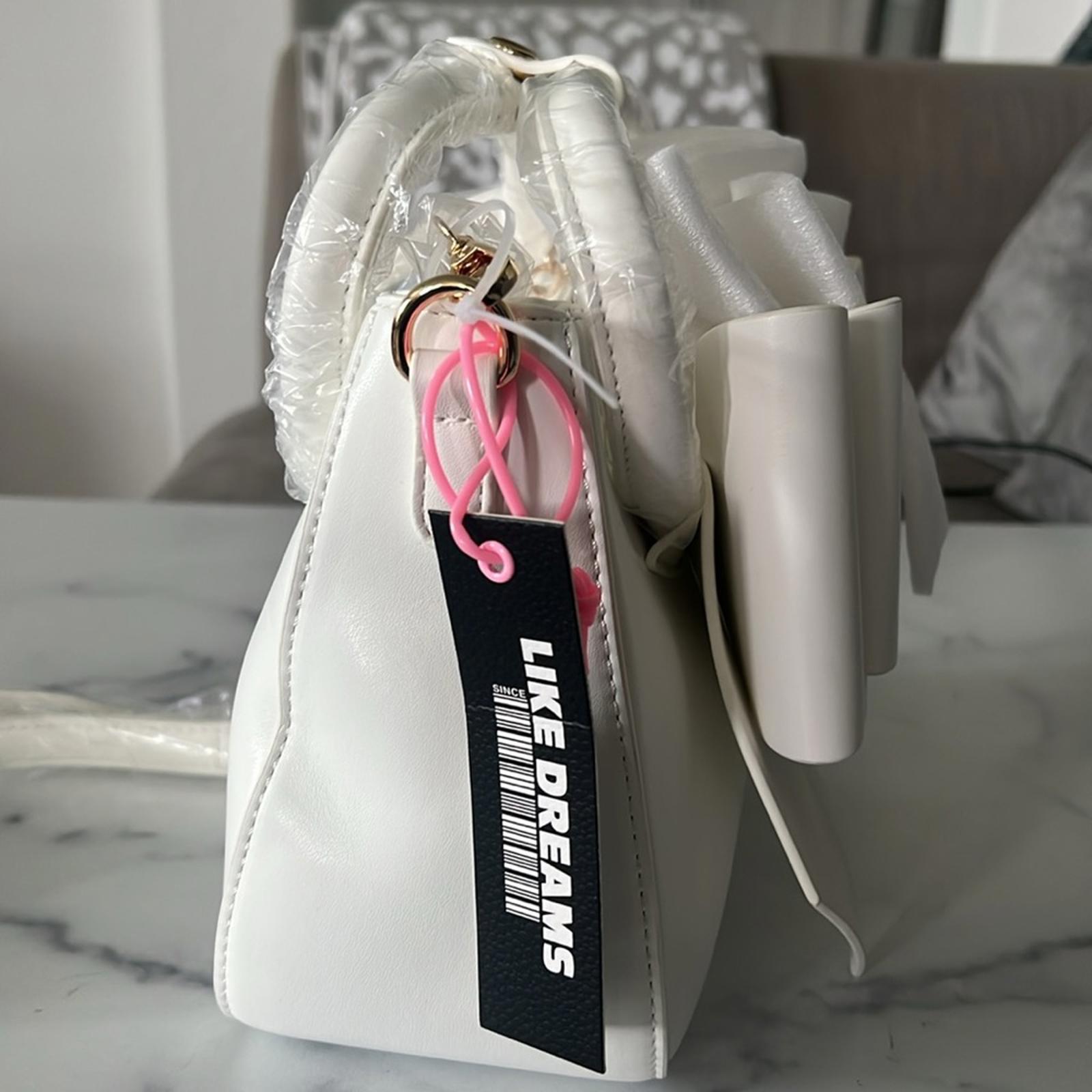 Like Dreams Madeline Bow Small Crossbody Bag in Cream White, NWT