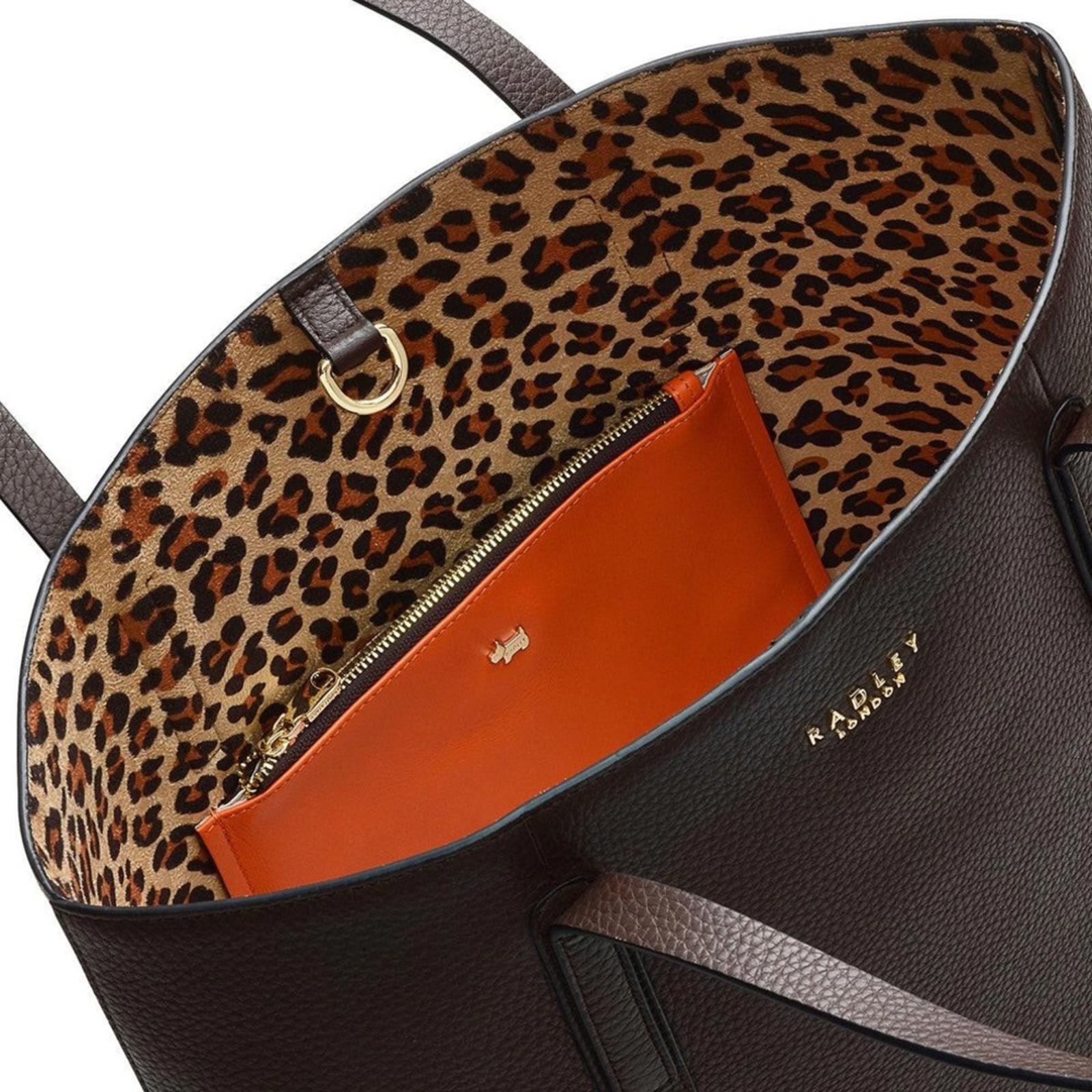 RADLEY London Museum Street Large Open-Top Tote in Dark Brown, NWT