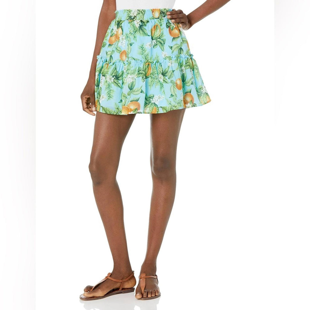BB Dakota Juicy Mini Tiered Skirt in Sky Blue, Size S New with Tag