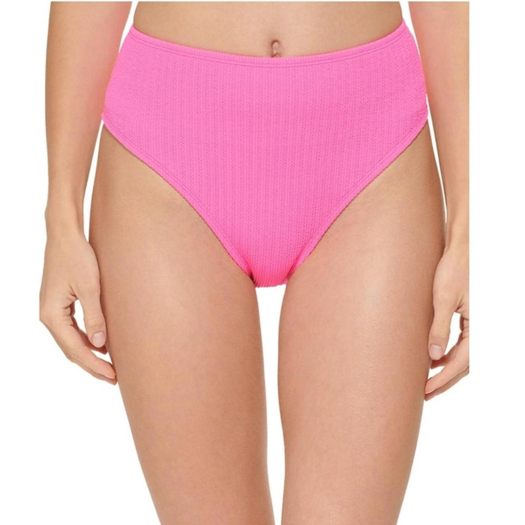 DKNY Ribbed High-Waist Swim Bottom Separates, Size M NEW w/Tag
