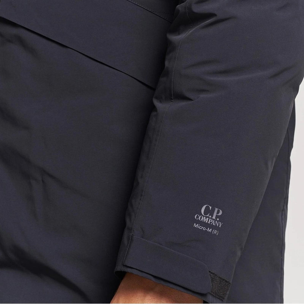 C.P. Company Micro M Re-Cycled Long Parka Coat, Black Size 52/XL NWT Retail $925