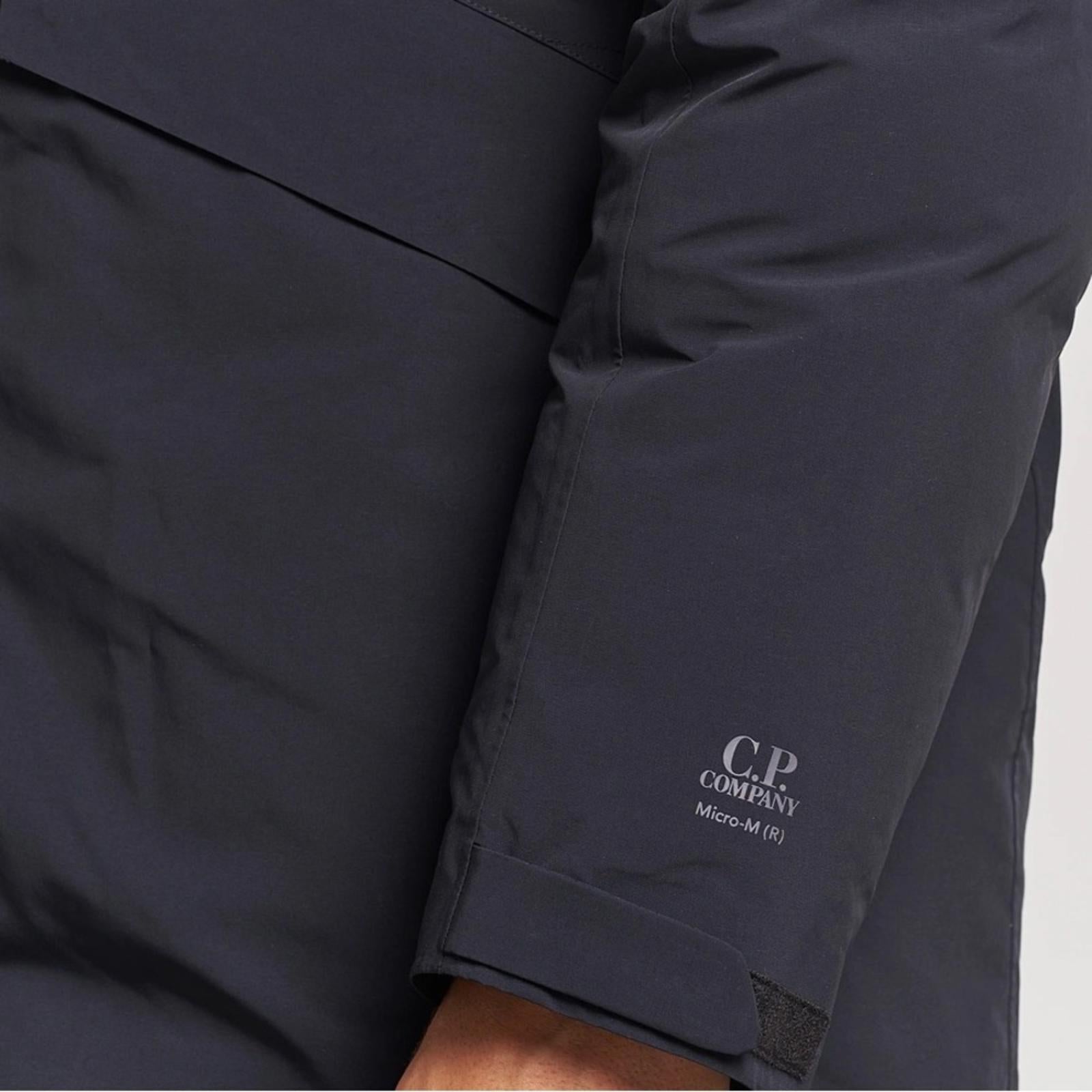 C.P. Company Micro M Re-Cycled Long Parka Coat, Black Size 52/XL NWT Retail $925